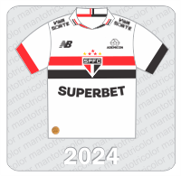 Camisa São Paulo FC 2024 - New Balance - Superbet - Ademicon - Viva Sorte