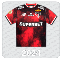 Camisa Alternativa São Paulo FC 2024 - New Balance- Superbet - Ademicon - Viva Sorte - Torcida que Conduz