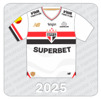 Camisa São Paulo FC 2025 - New Balance - Superbet - Ademicon - Viva Tricolor- Elgin - FPF