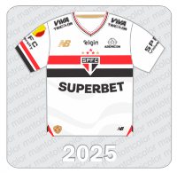 Camisa São Paulo FC 2025 - New Balance - Superbet - Ademicon - Viva Tricolor- Elgin - FPF - SPFC University