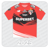 Camisa de Goleiro São Paulo FC - New Balance - 2025 - Superbet - Ademicon - Viva Tricolor - Elgin - Patch Libertadores