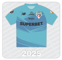 Camisa de Goleiro São Paulo FC - New Balance - 2025 - Superbet - Ademicon - Elgin - Patch Libertadores 2025