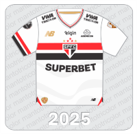 Camisa São Paulo FC 2025 - New Balance - Superbet - Ademicon - Viva Tricolor- Elgin - Libertadores 2025
