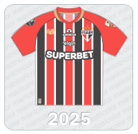 Camisa São Paulo FC 2025 - New Balance - Superbet - Ademicon - Elgin - Patch Libertadores