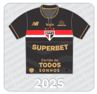 Camisa Alternativa São Paulo FC 2025 - New Balance- Superbet - Ademicon - Cartão de Todos Sonhos - Torcida que Conduz